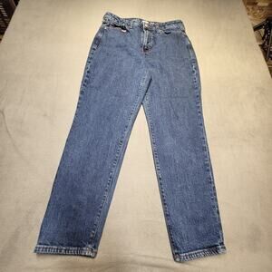 Old Navy Jeans Womens 10 Blue OG Straight Distressed Denim Stretch